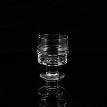 TIMO SARPANEVA, a set of 12 Pisaranrengas /Drop ring / Ripple glasses, Iittala.