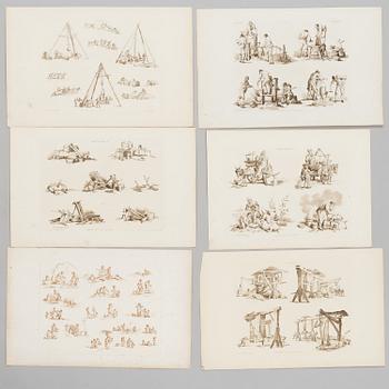 WILLIAM HENRY PYNE, after, 20 etchings, early 19th century.