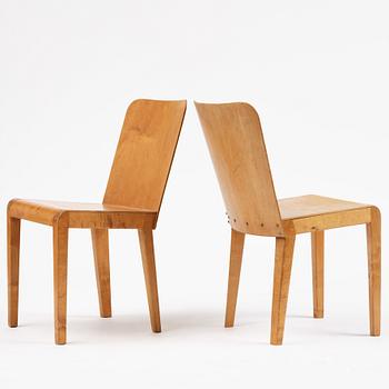 Swedish Modern, a set of four chairs, 1930s.