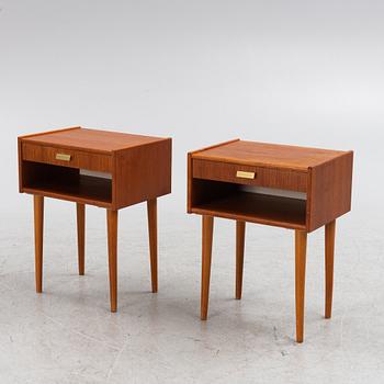 A pair of bedside tables, second half of the 20th Century.