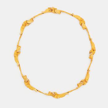 447. A 14K gold Lapponia necklace "Mariehand".