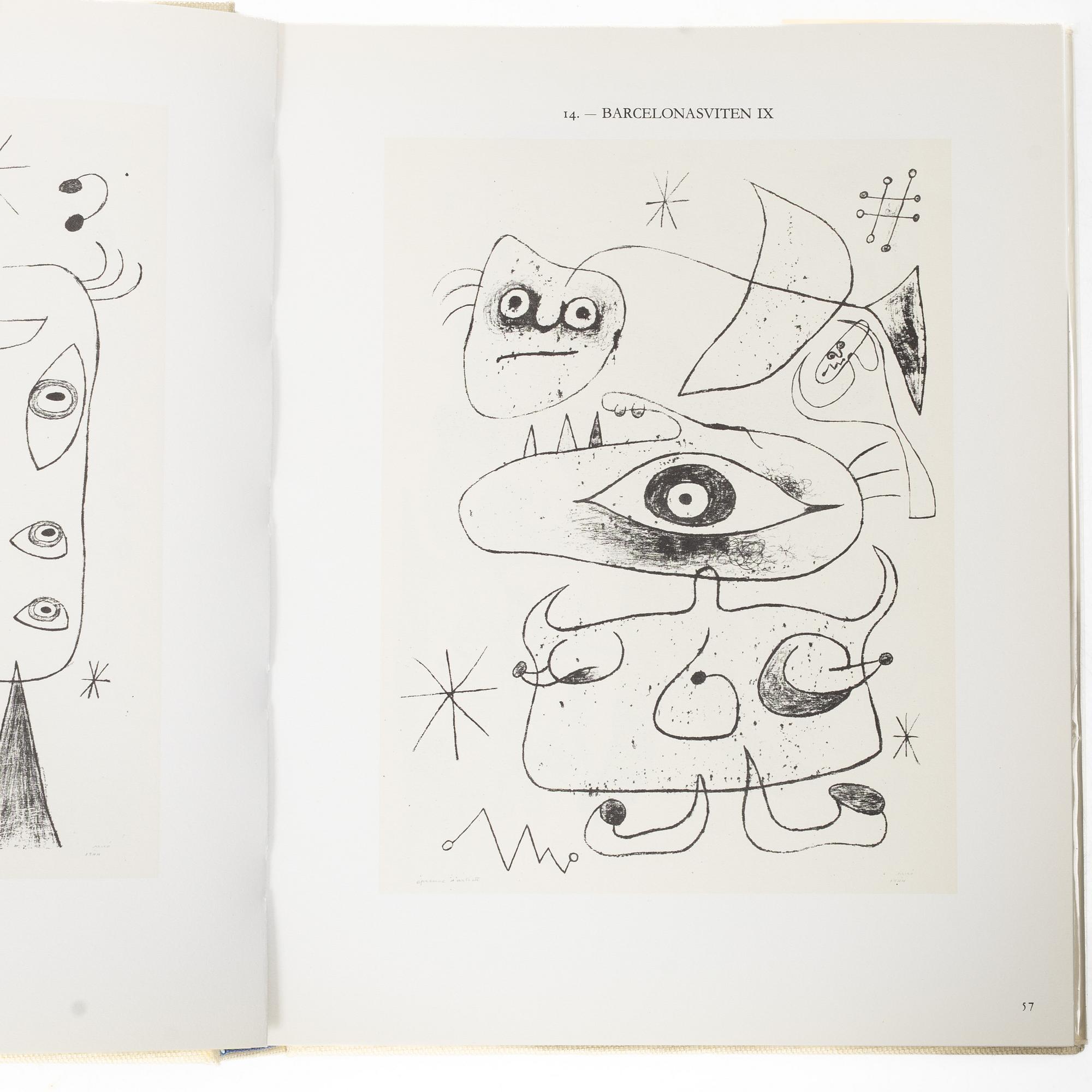 Joan Miró, Böcker 2 st, "Samlade litografier I-II", numrerade 120/300.