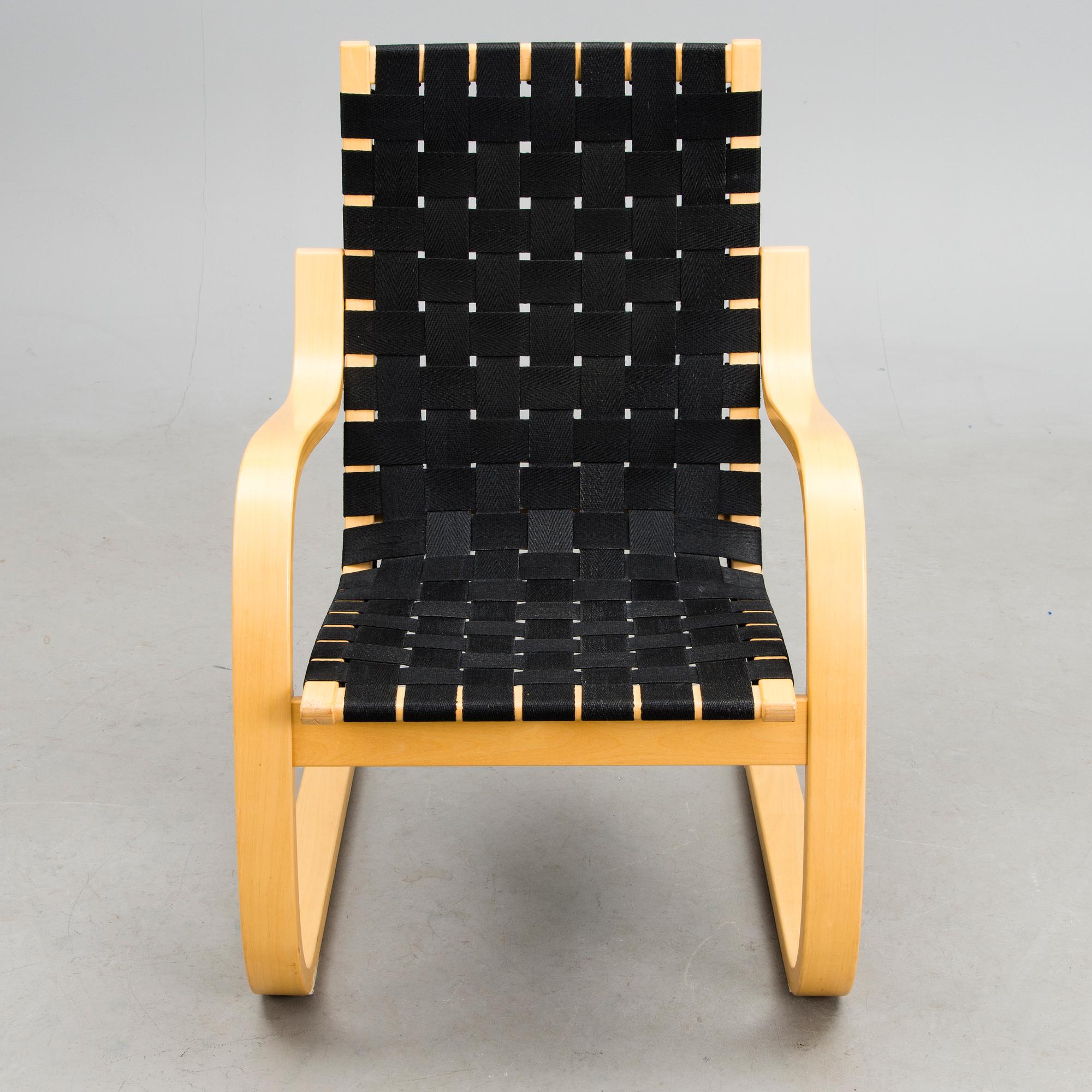 ALVAR AALTO, nojatuoli, malli 406, Artek, 1900-luvun loppu.