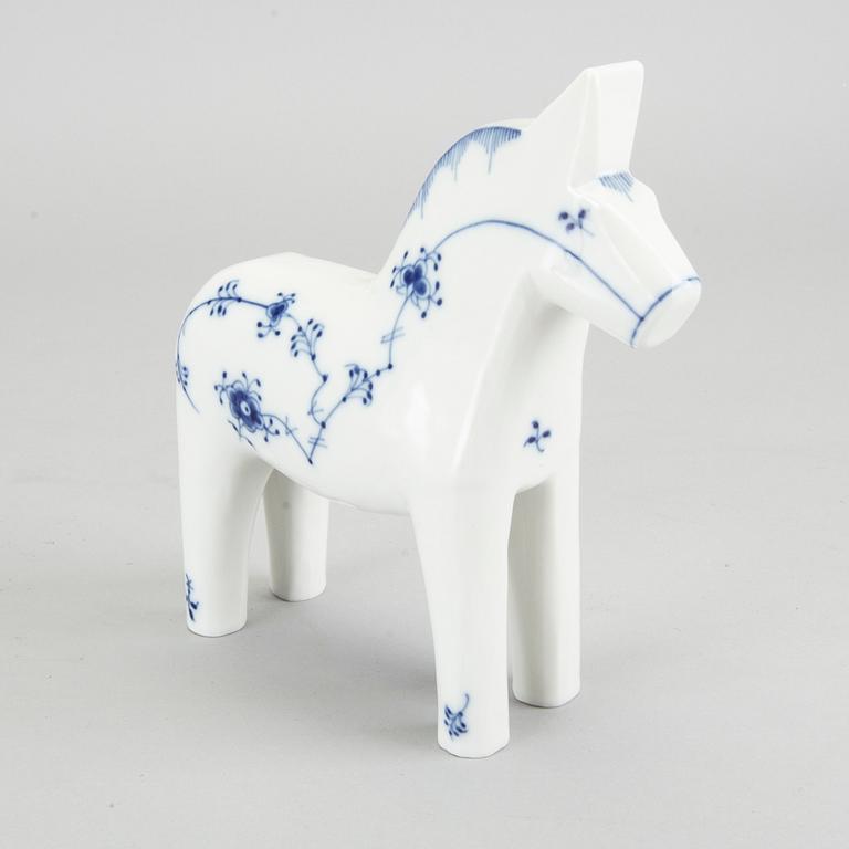 DALAHÄST, porslin, "Musselmalet", Royal Copenhagen,