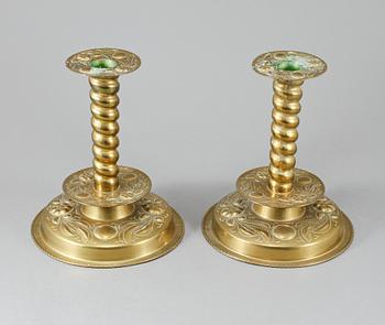 LJUSSTAKAR, ett par, barockstil, 1900-tal.