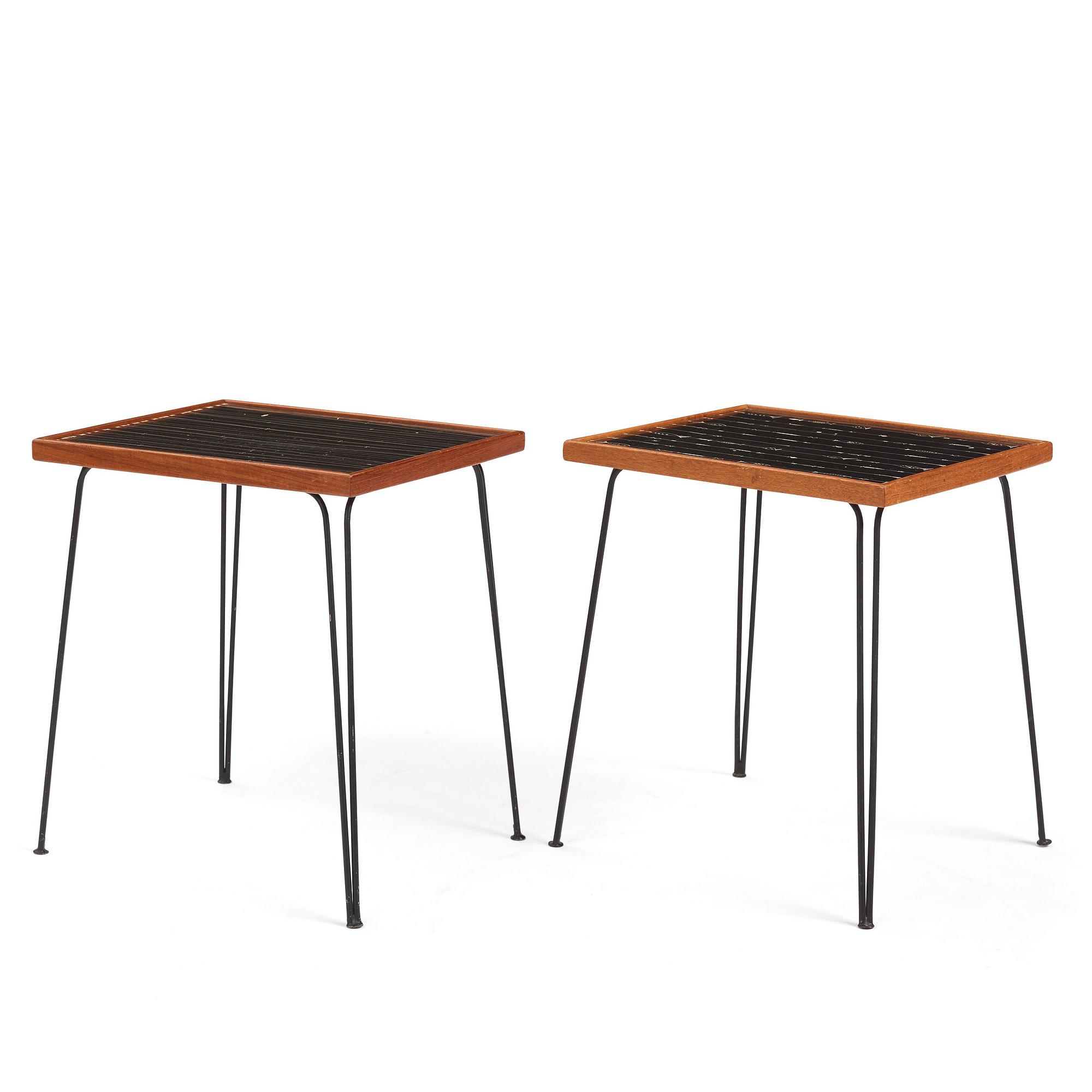 Hans-Agne Jakobsson, two side tables, model "809", Hans-Agne Jakobsson AB, Åhus/Markaryd 1950s.