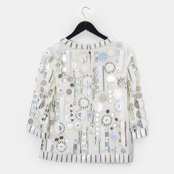 Chloé, an embellished silk tunic, size 36.