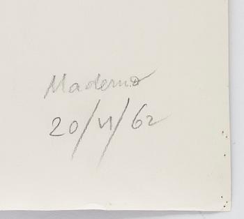Josef Frank, Motiv från Maderno, akvarell, daterad 1962.