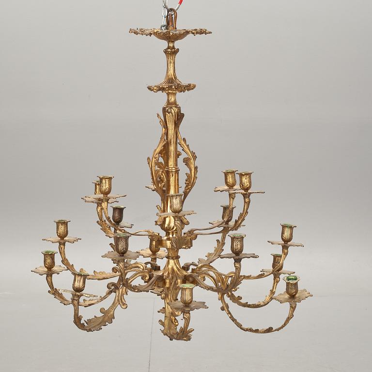 LJUSKRONA, Louis XV-stil, sekelskifte 1900. Höjd 90 cm.