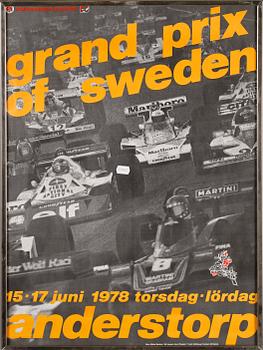 AFFISCHER, 4 st, Grand Prix Anderstorp 76-79.