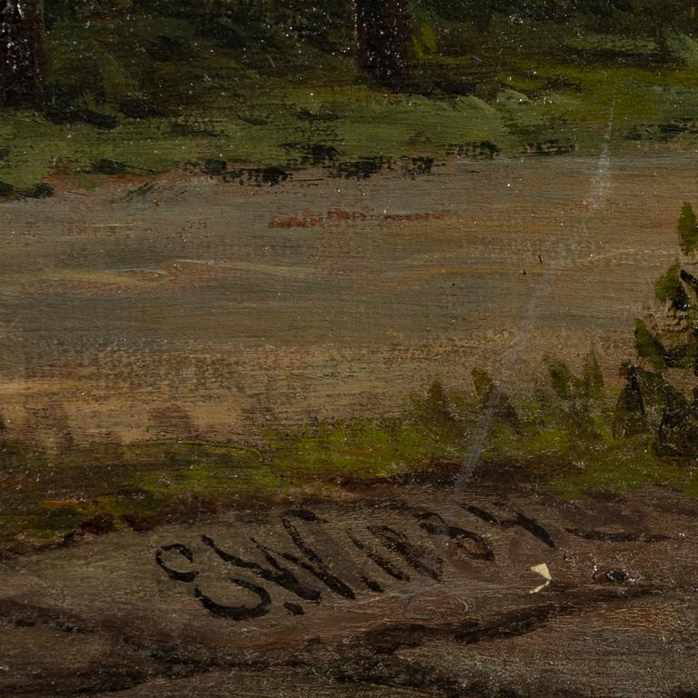 Ehrnfried Wahlqvist, oil on canvas, signed and dated 1884.