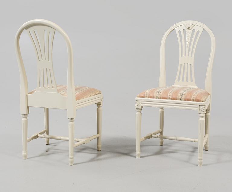 STOLAR, 4 st, gustaviansk stil, 1900-talets andra hälft.