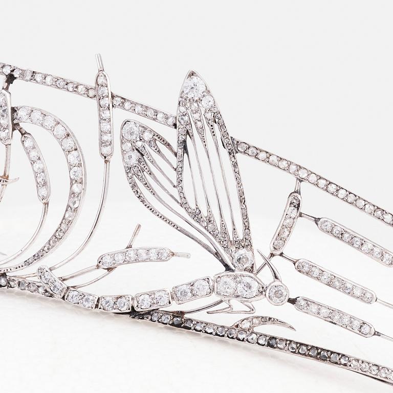 Tiara, Boucheron, 1909, platina med diamanter, signerad Boucheron Paris.