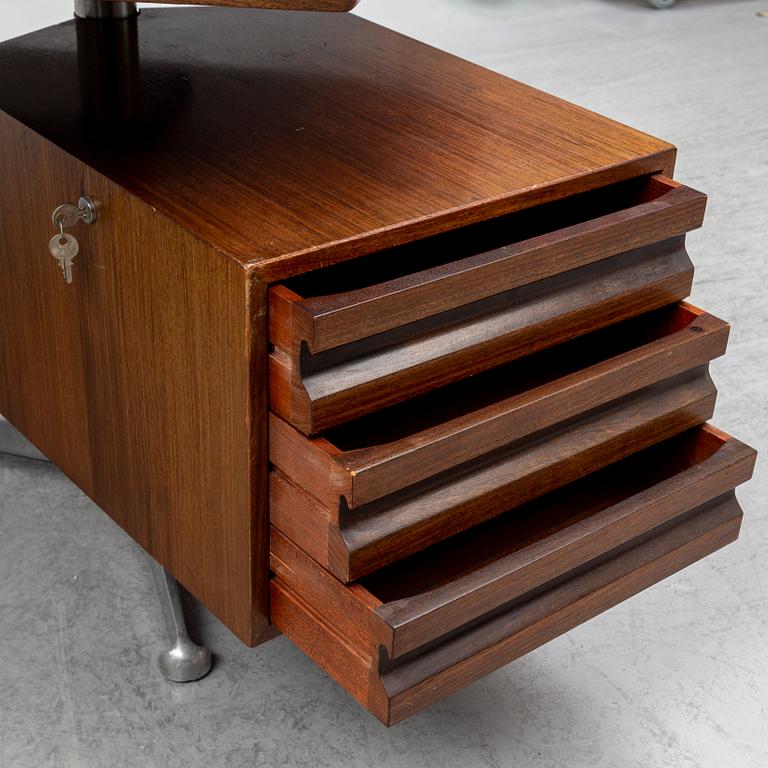 OSVALDO BORSANI, executive desk with armchair, Tecno Italy, 1970's.