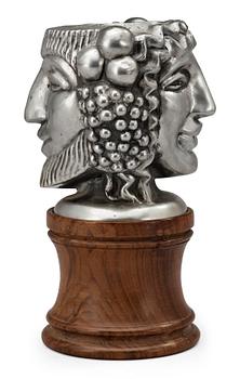 395. An Anna Petrus "Janus head" pewter vase by Svenskt Tenn 1956.