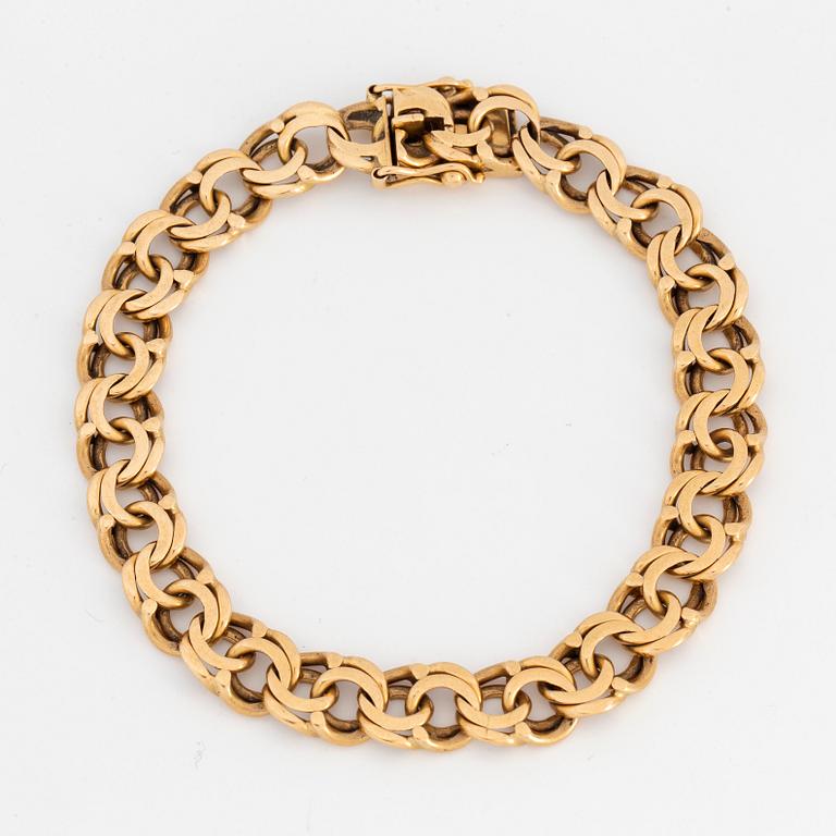 ARMBAND, 18K guld, bismarcklänk.