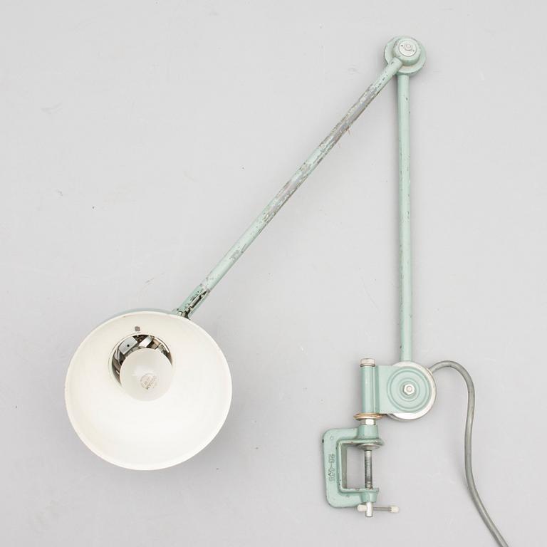 INDUSTRILAMPA / ARBETSBORDSLAMPA, metall, Tateka, 1960-tal.