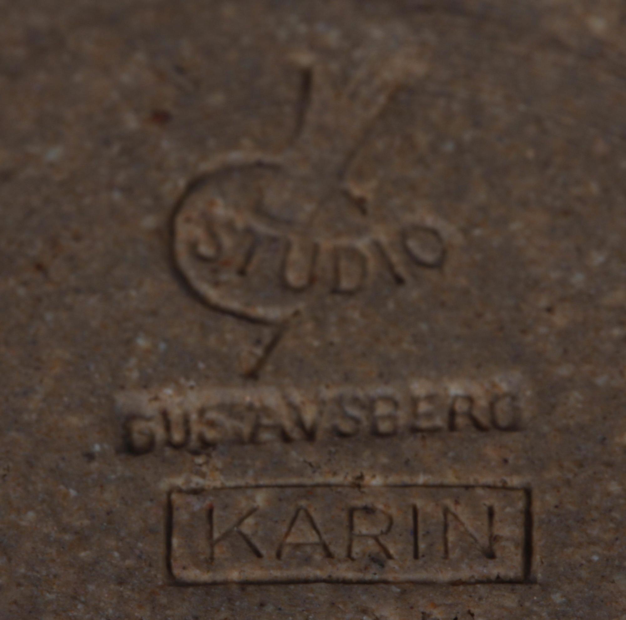 PARTI STENGODS, 2 delar, Lisa Larson resp Karin Björquist, Gustavsberg.