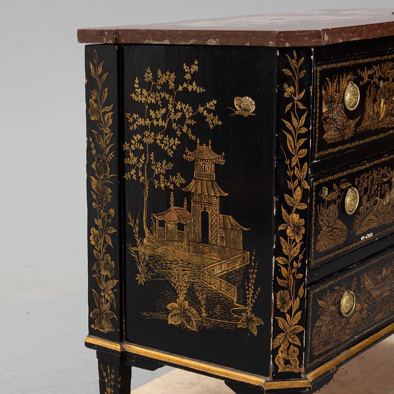 A 19th century gustavian style chest of drawers.