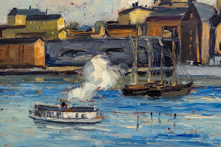 Gunnar Bergqvist, olja på pannå signerad.