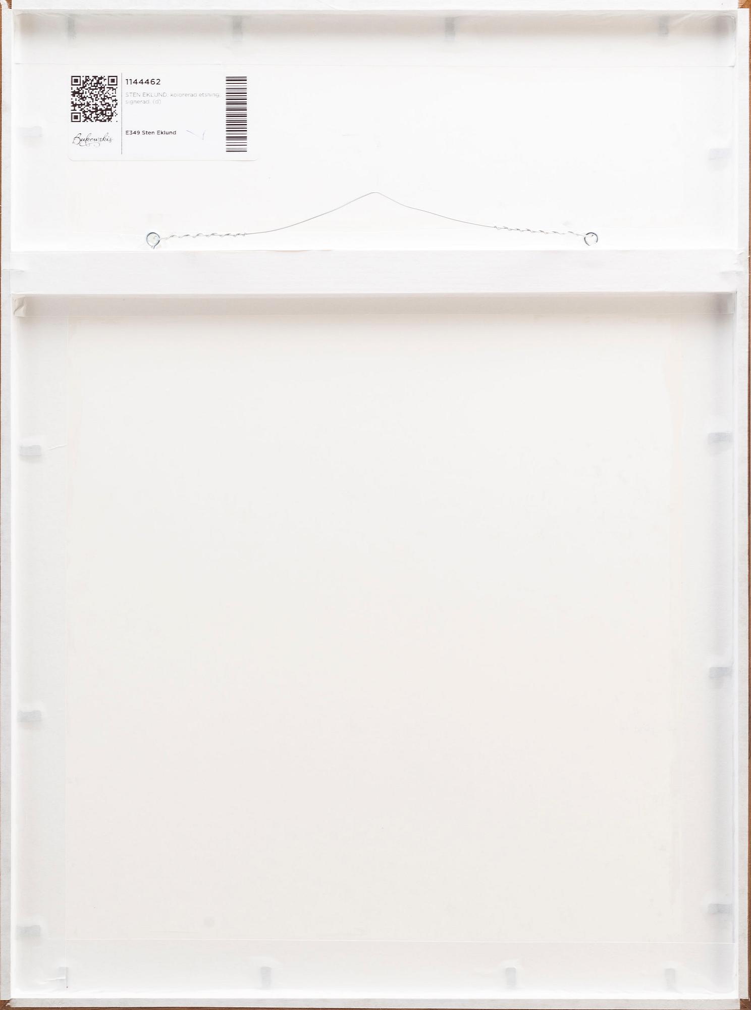 STEN EKLUND, handkolorerad etsning, signerad.