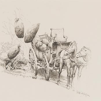 Fritz Jakobsson, Boy and horse carts.