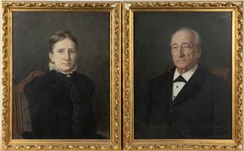 Okänd konstnär, 1800-tal, Porträtt, ett par.