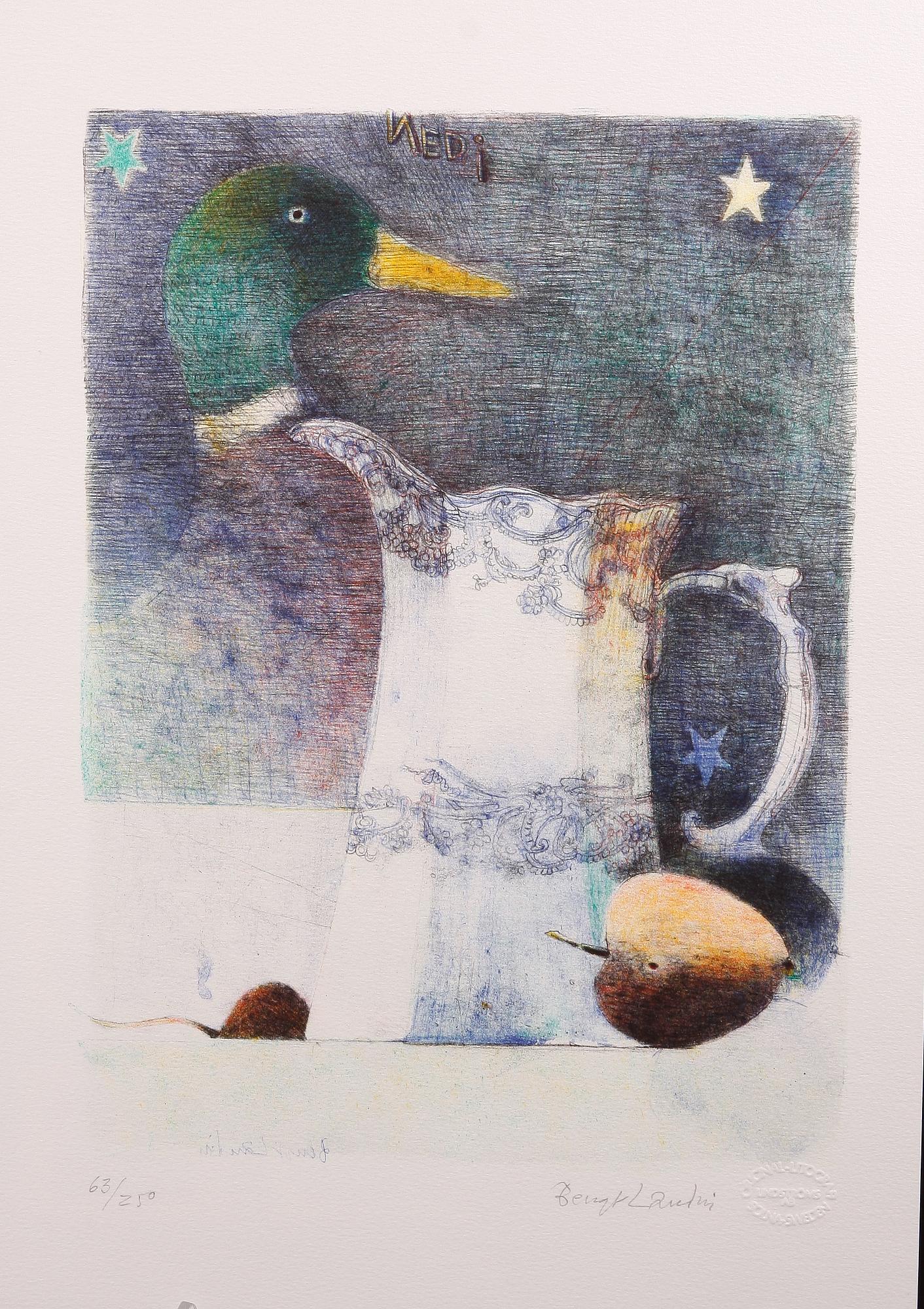 BENGT LANDIN, färglitografier. 2 st, sign och nr 63/250.