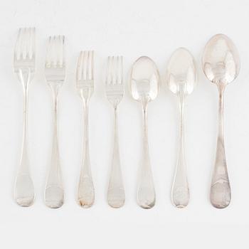 A 50-piece Swedish silver cutlery, model 'Svensk', mark of GAB, Stockholm, including 1950.