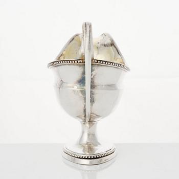 A Swedish Gustavian parcel-gilt silver cream-jug, mark of Petter Eneroth, Stockholm 1786.