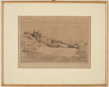 Anders Zorn · ANDERS ZORN, etsning, daterad 1913 samt 1914, signerad med blyerts.
