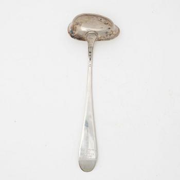 A Swedish silver soup ladle, mark of Wilhelm Smedberg, Karlstad 1791.