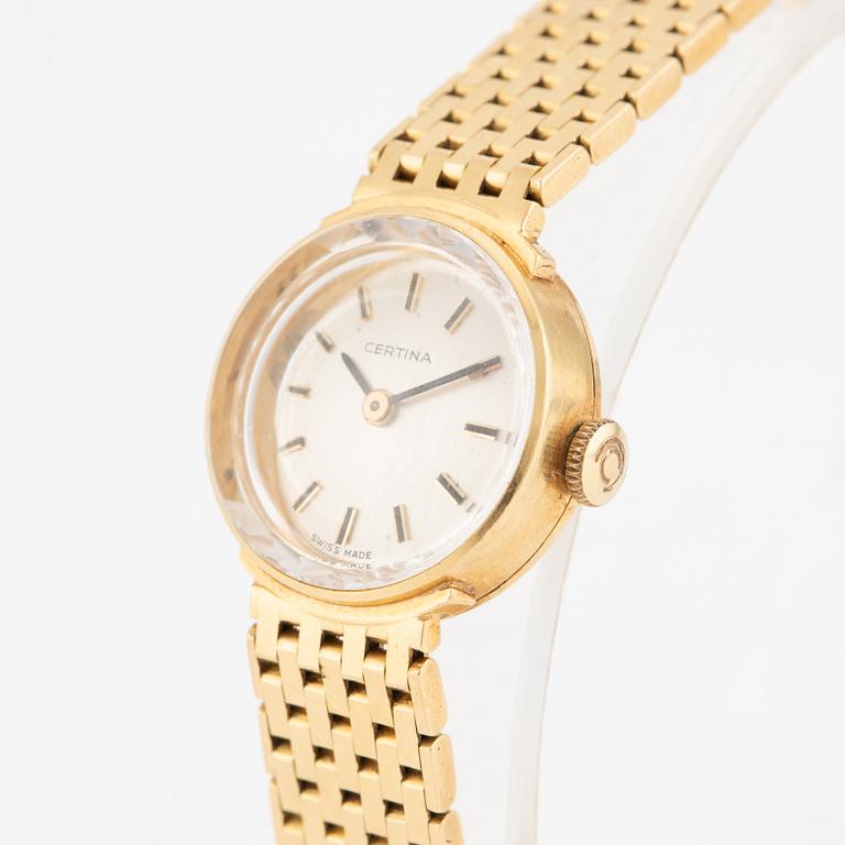 Certina, wristwatch, 18K gold, 18,5 mm.