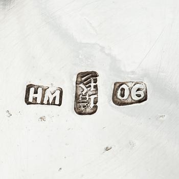 Teservis, fem delar, silver. Wang Hing & Co, Hong Kong & Canton.