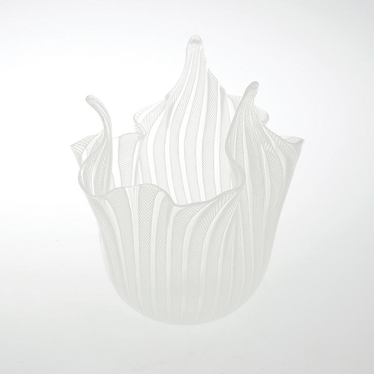 NÄSDUKSSKÅL, glas, "Fazzoletto", Fulvio Bianconi och Paolo Venini, Venini, Murano, Italien, 1900-talets andra hälft.