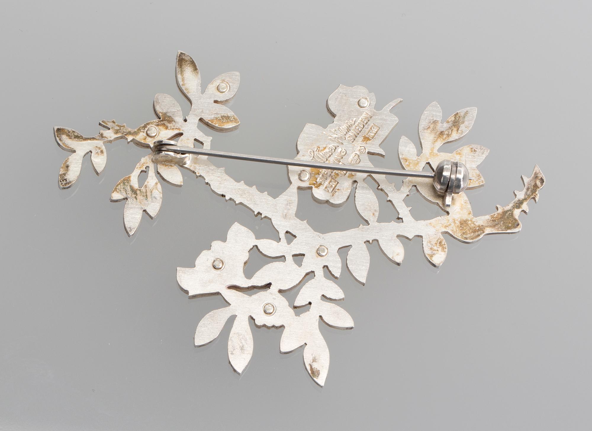 BROSCH, sterlingsilver, Wiwen Nilsson, Lund, 1971. Vikt ca 12 g.