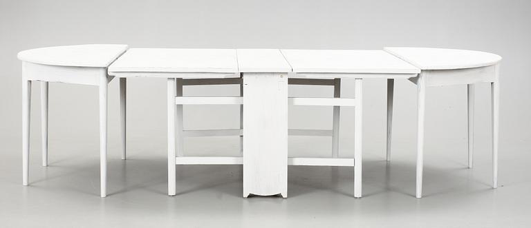 BORD, tre delar, 1800-talets mitt.