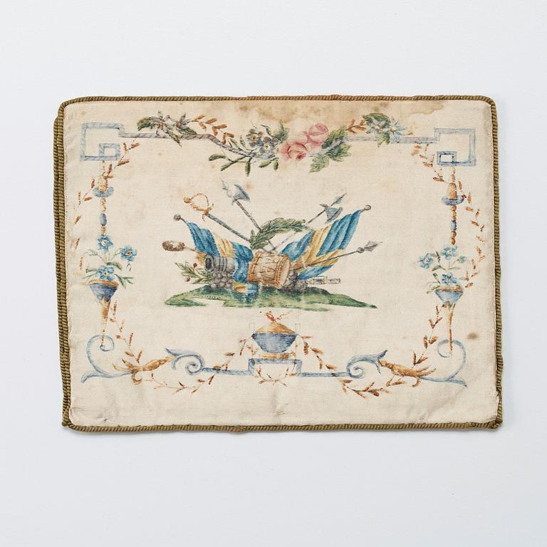 PLÅNBOK, SIDEN. 18,3 x 13,8 cm. Sverige 1800-talets förra hälft.