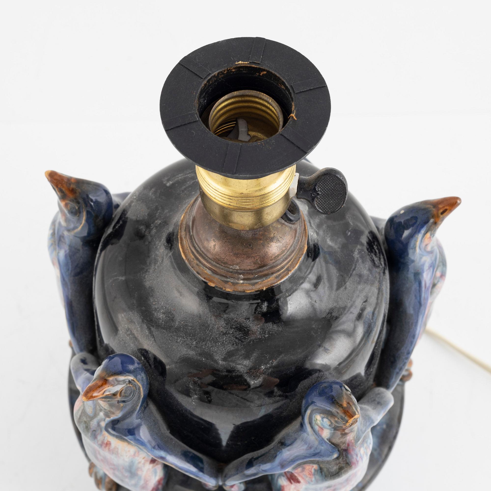 A ceramic table lamp, first half of the 20th century.