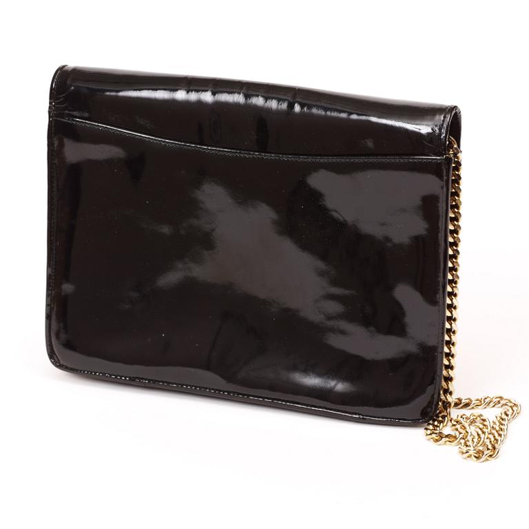 A black shoulder bag by Celine.