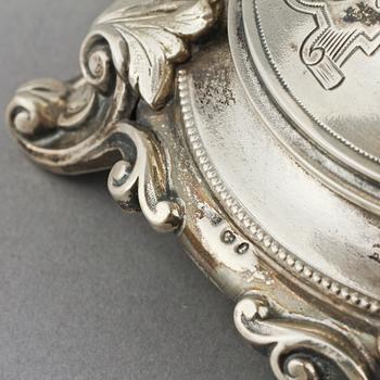 UPPSATSSKÅL, silver, Lars Larson & Co, 1800-talets andra hälft. Vikt 500 g.