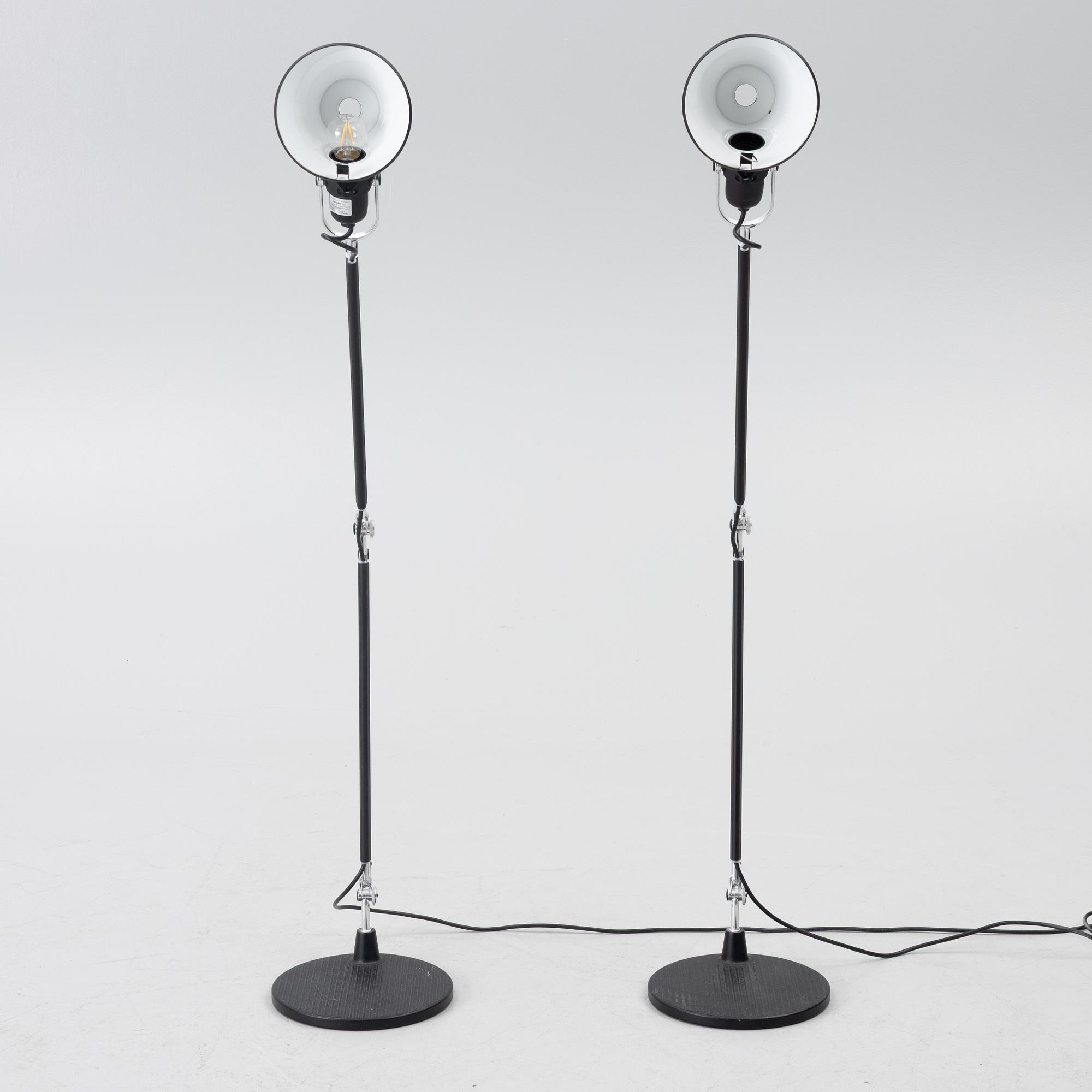 Michele De Lucchi & Giancarlo Fassina, a pair of 'Tolomeo' desk top lamps, Artemide, Italy.