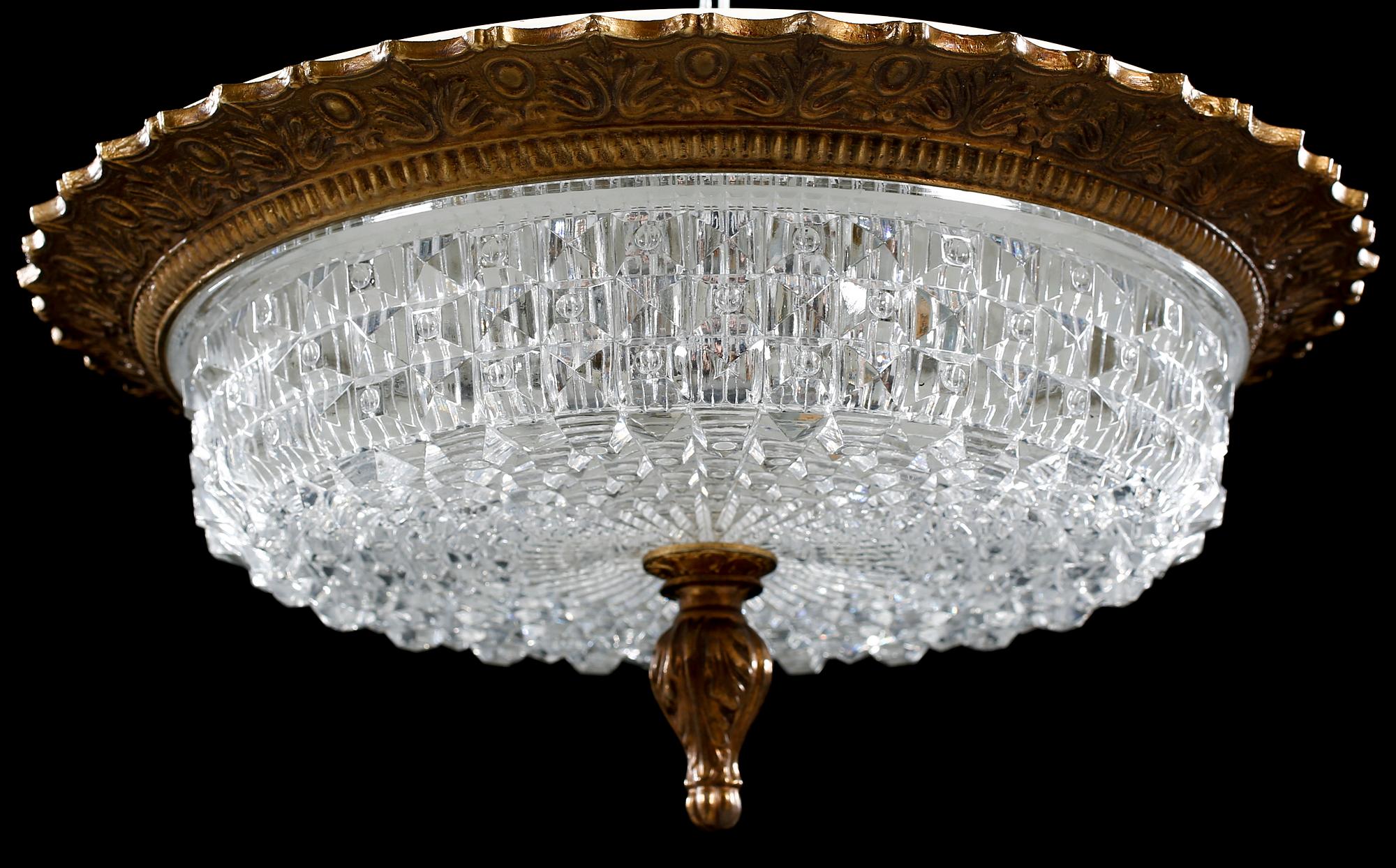 A BOHEMIA CEILING LAMP, 20 TH CENTURY.