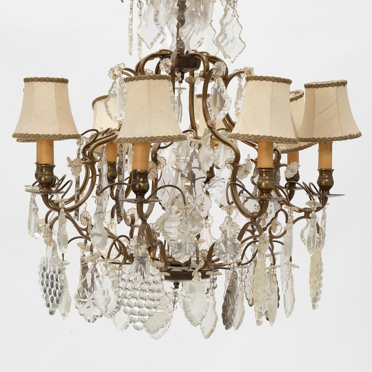 Chandelier, Rococo style, first half of the 20th century.