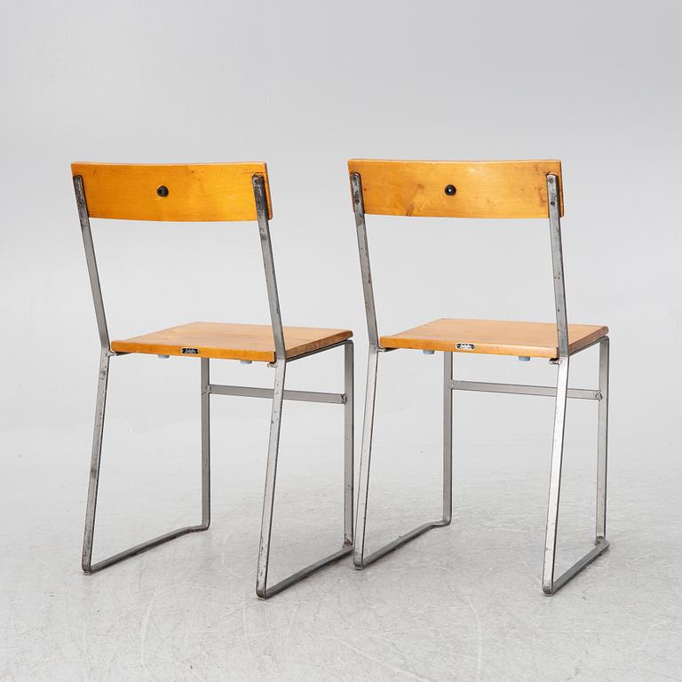 Chairs, 6 pcs, "Chair 10", mid-20th century. Grythyttan's steel furniture. First half of the 20th century.