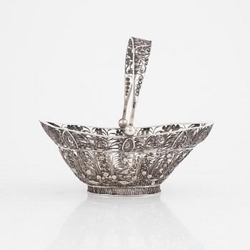 A Polish Silver Sweet-Meat Basket, 19th Century, stamped Krakow.