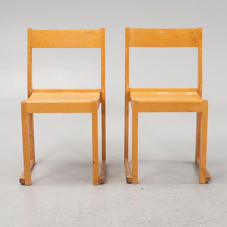Sven Markelius, a set of six chairs, mid 20th Century.