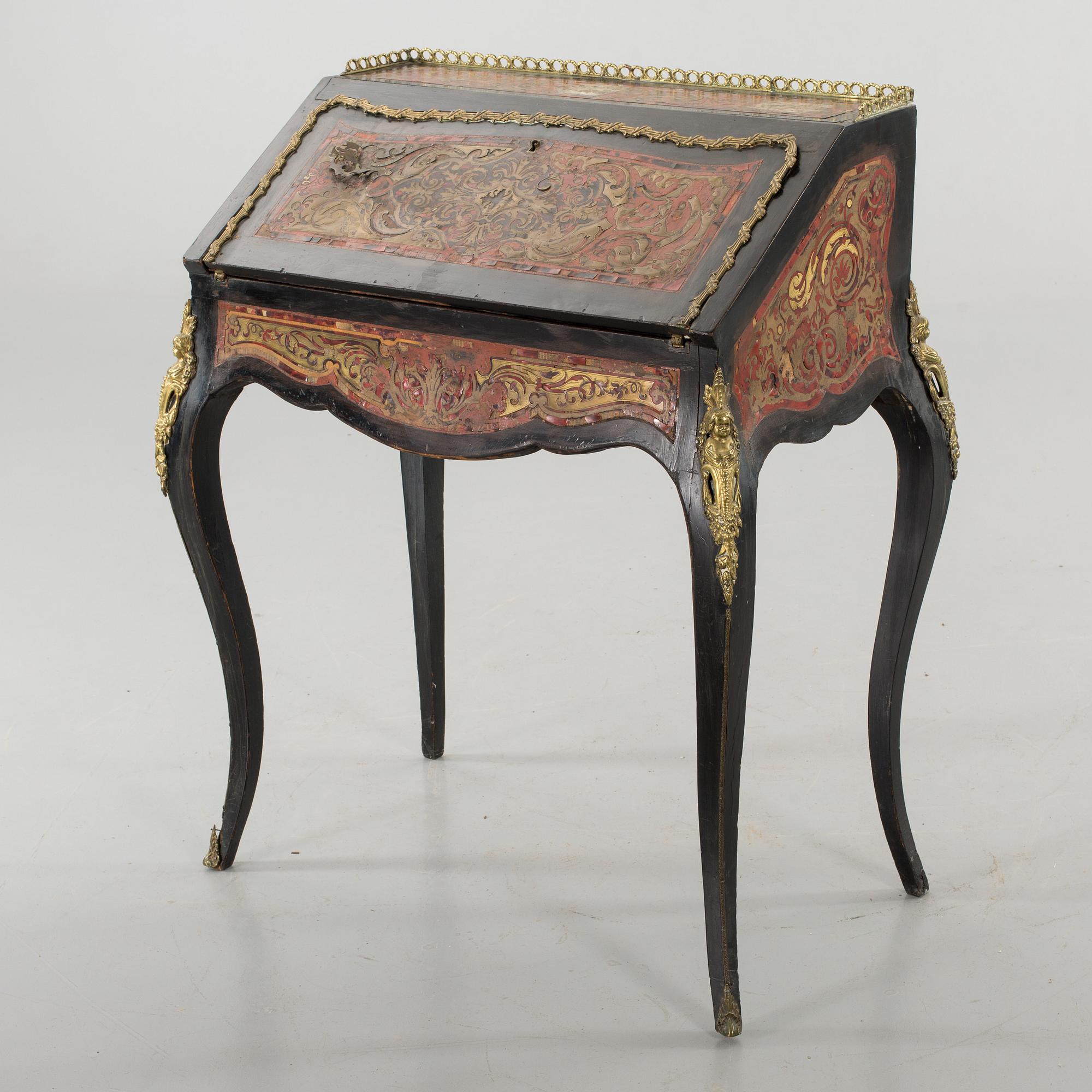 A BOULLE STYLE BUREAU, around 1900.