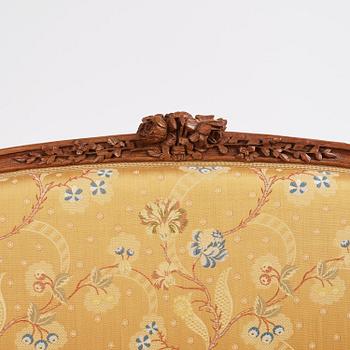 A Louis XV canapé en gondole sofa by Georges Jacob (master in Paris 1765-1814).