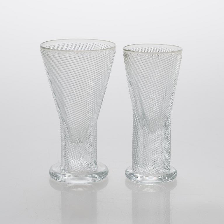 Kaj Franck, a set of 16 'Delfoi' goblets, Nuutajärvi. Designed 1976, in production 1980-1981.